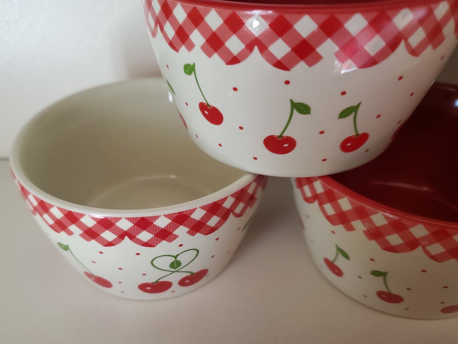 Ciotole: 6 petits bols décor de cerises rouges – Usato da Rennaz venduto da La_malle_du_dauphin 3