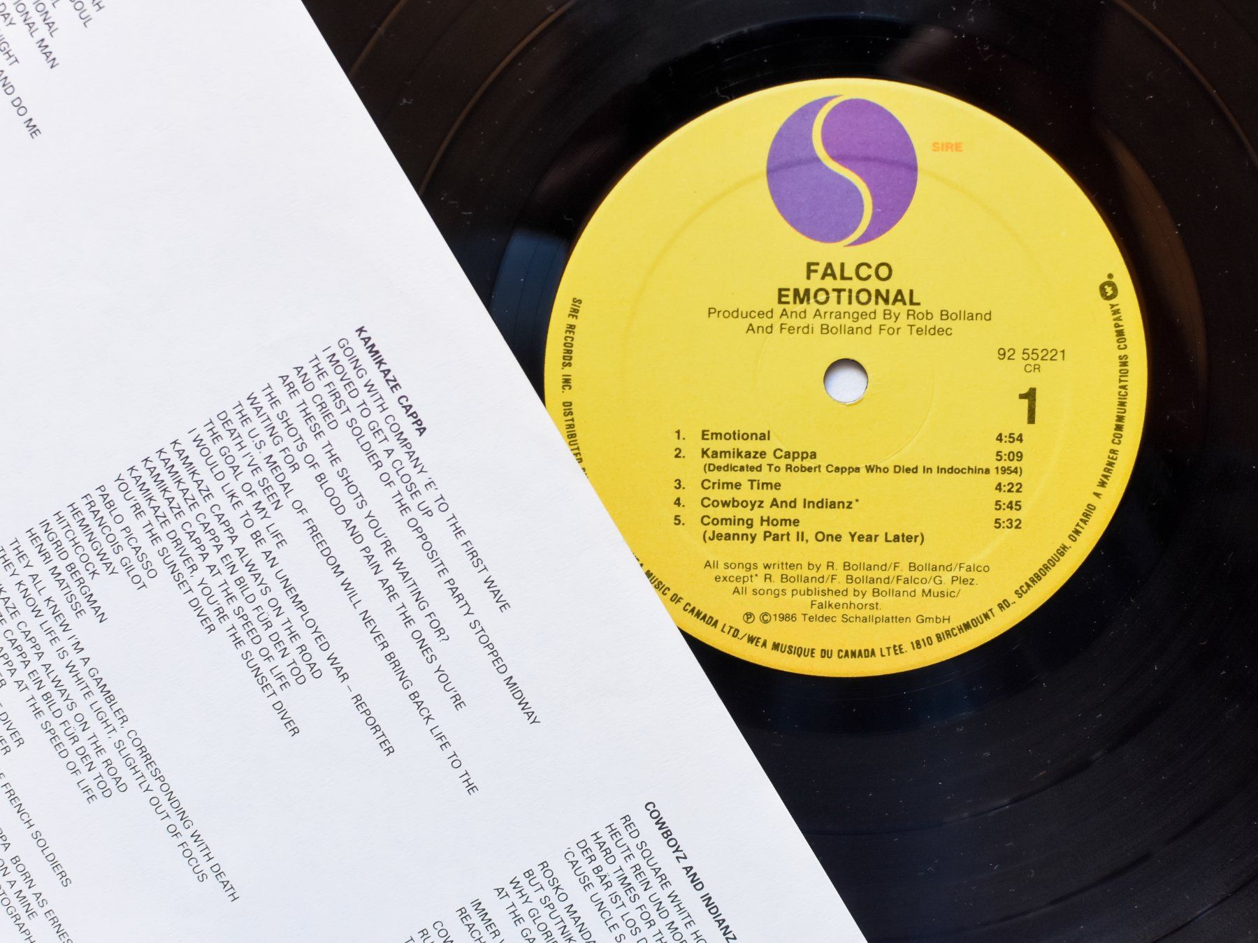 Dischi in vinile: Falco - Emotional – Usato da Belmont-sur-Yverdon venduto da ag97 2