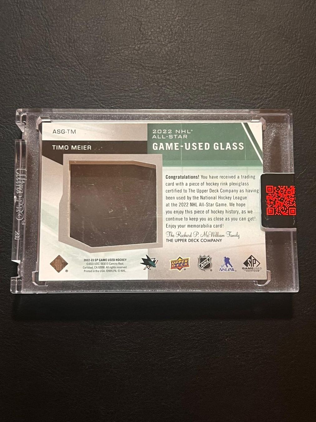 NHL Carte collezionabili: Timo Meier 2022 Game-Used Glass /25 – Nuovo (secondo la descrizione) da Möhlin venduto da SwissHockeyCards 1