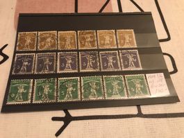 6x Serie CH-Briefmarken Tellknabe 1909 (900-13)
