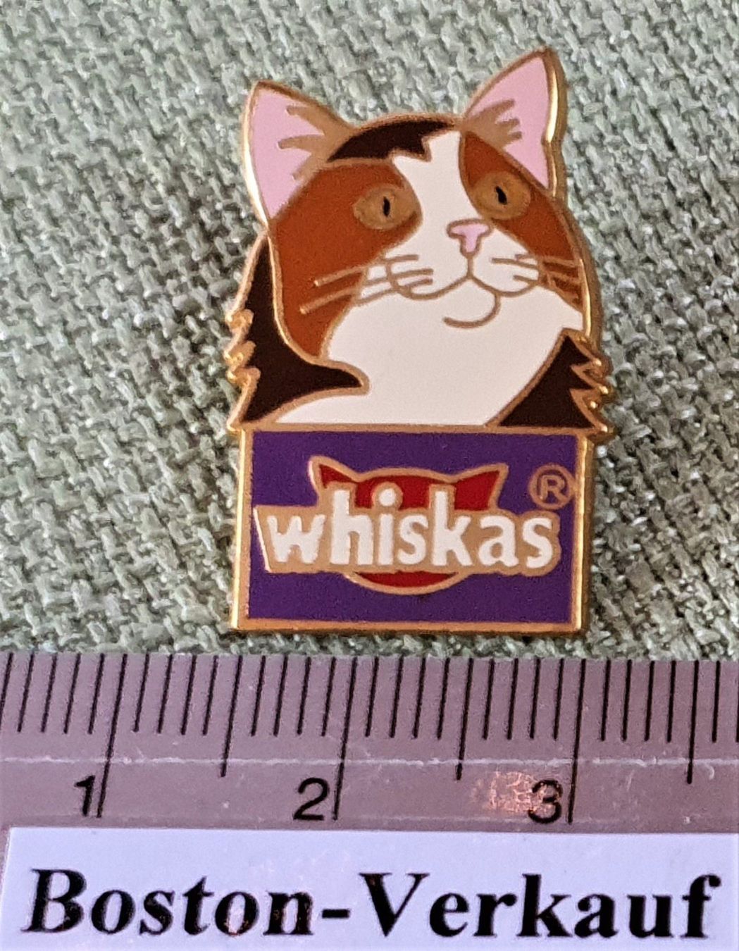 Placchette & Badge: D605 - Pin Whiskas Katze 2 – Usato da Reinach BL venduto da Boston-Verkauf 1