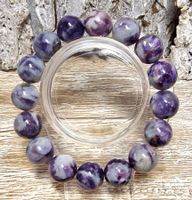 Lila Mica Armband E 13.2mm Kugelgrösse
