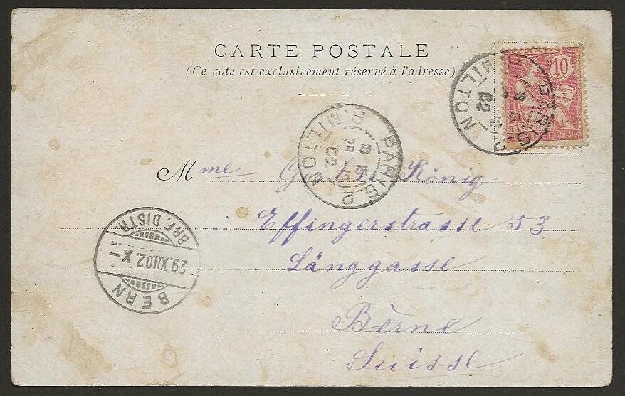 Tutti i francobolli: 1902 Postkarte von Paris nach Bern – Usato da Arlesheim venduto da kuhnphila