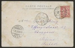 1902 Postkarte von Paris nach Bern