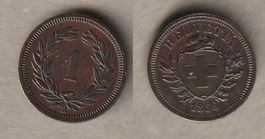 1 Rappen 1856 sehr schön