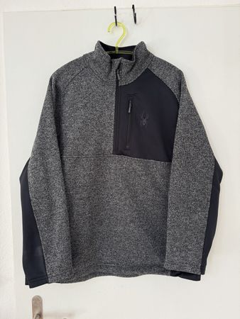 Spyder Pullover Jacke Fleece schwarz grau Gr M aber fit L