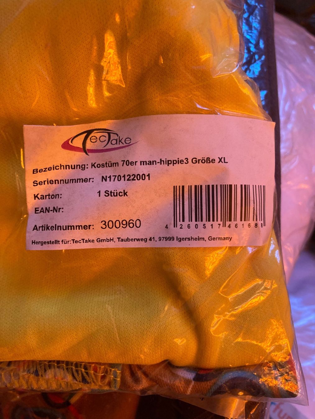 Costumi: Kostüm Hippie Disco XL – Nuovo e nell'imballaggio originale da Aarwangen venduto da to-hirschi 4