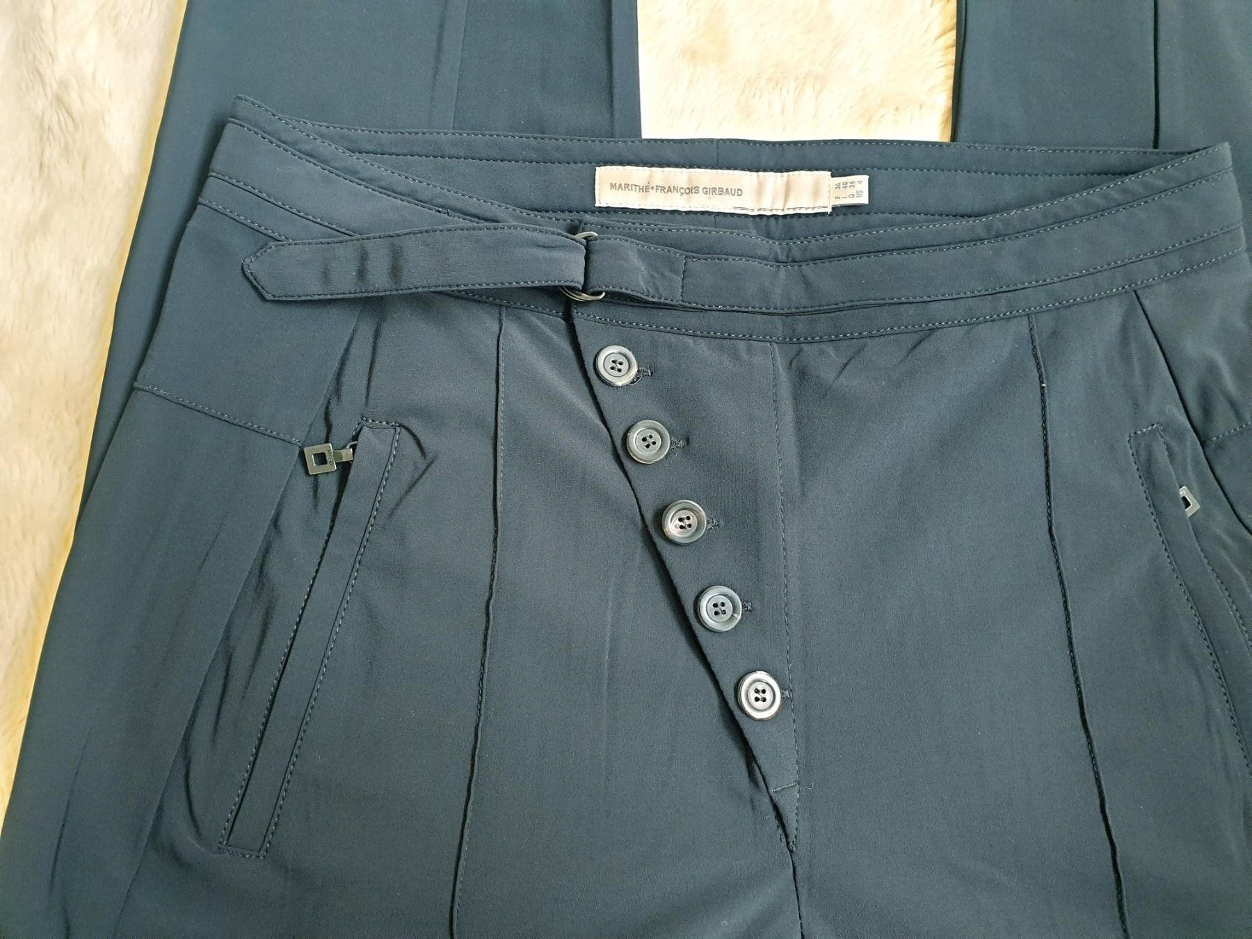 Girbaud Pantaloni: MARITHE FRANCOIS GIRBAUD XS 34 HOSE STOFFHOSE TOP zu bluse – Usato da Elsau venduto da the-colorful-side 3