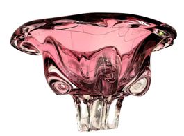 Coupe verre de Bohème Josef Hospodka 27 cm 3,2 kg