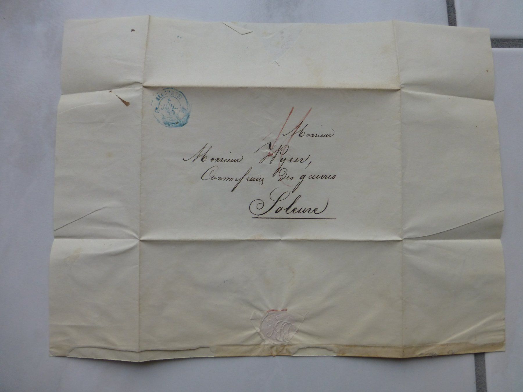 Documenti: Neuchatel nach Solothurn 1850 – Usato da Bettlach venduto da 1saurer