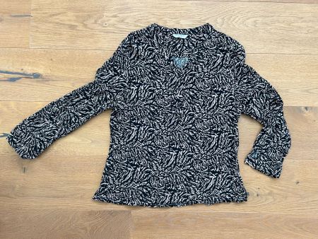 Damen Blusenshirt beige/schwarz gemustert ZABAIONE XL