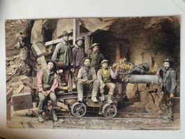 Alte PK / Simplon - Tunnel Bohrmaschine Gelaufen Brig 1914