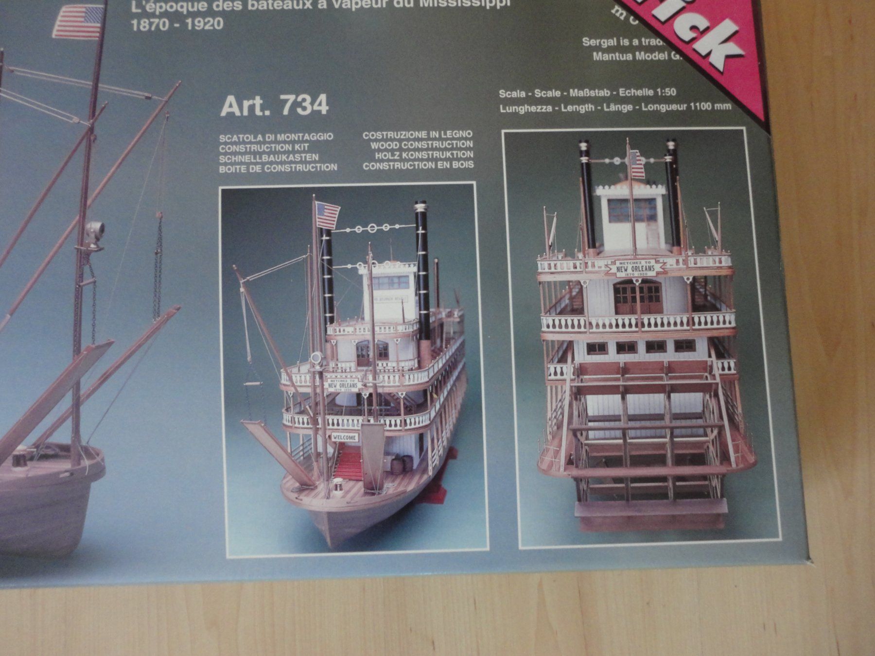 Kit di modellismo & Modellini statici: Mississippi 1870 Raddampfer Modellbausatz – Nuovo e nell'imballaggio originale da Horgen venduto da RcModell 3
