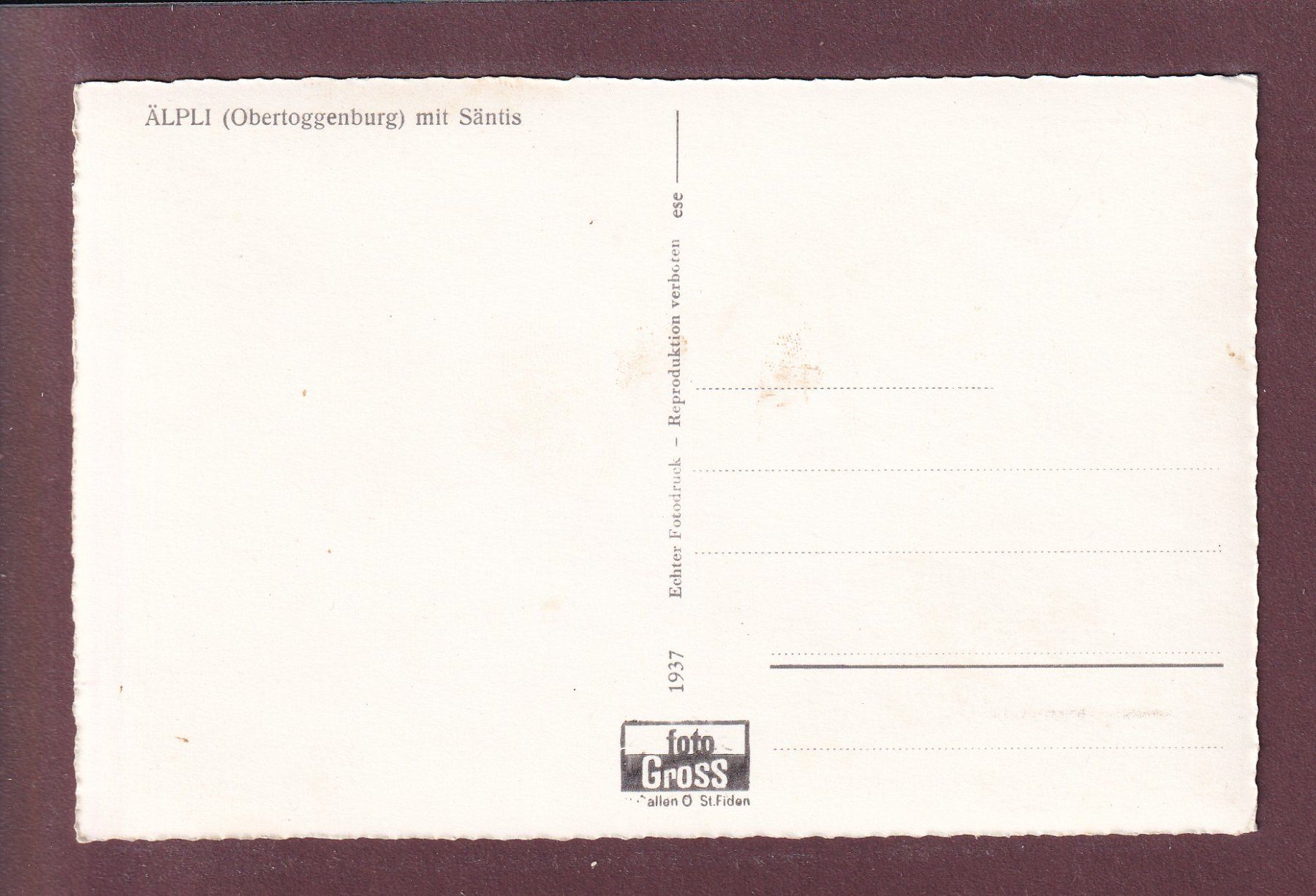 Cartoline postali: ÄLPLI - Säntis – Usato da Pully venduto da nicecards 1