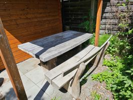 Original Anliker Tisch und Bank Massivholz.