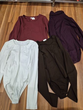 4er Set Damen Bodys Langarm, Gr. M K12