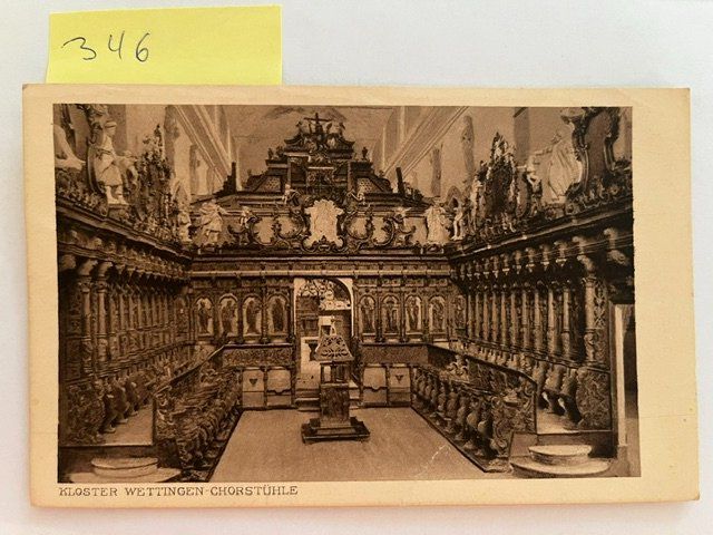 Ansichtskarten: alte Ansichtskarte Kloster Wettingen Chörstühle – Gebraucht aus Niederwil AG von dahu75