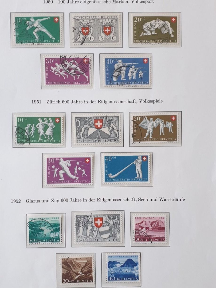Alle Briefmarken: (481) Pro Patria Sammlung 1938 - 1964 – Gebraucht aus Schwarzhäusern von Inot3 4