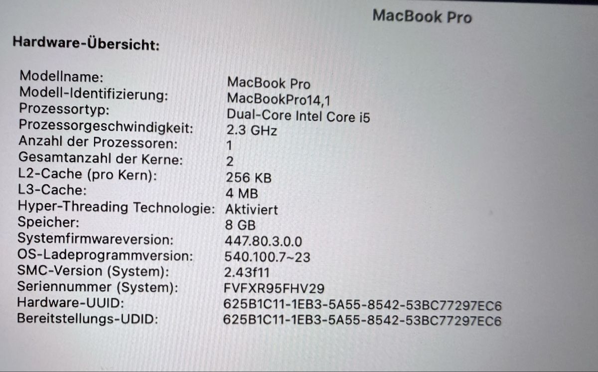 Apple Notebook: MacBook Pro 13 – Usato da Bad Zurzach venduto da dani826 6