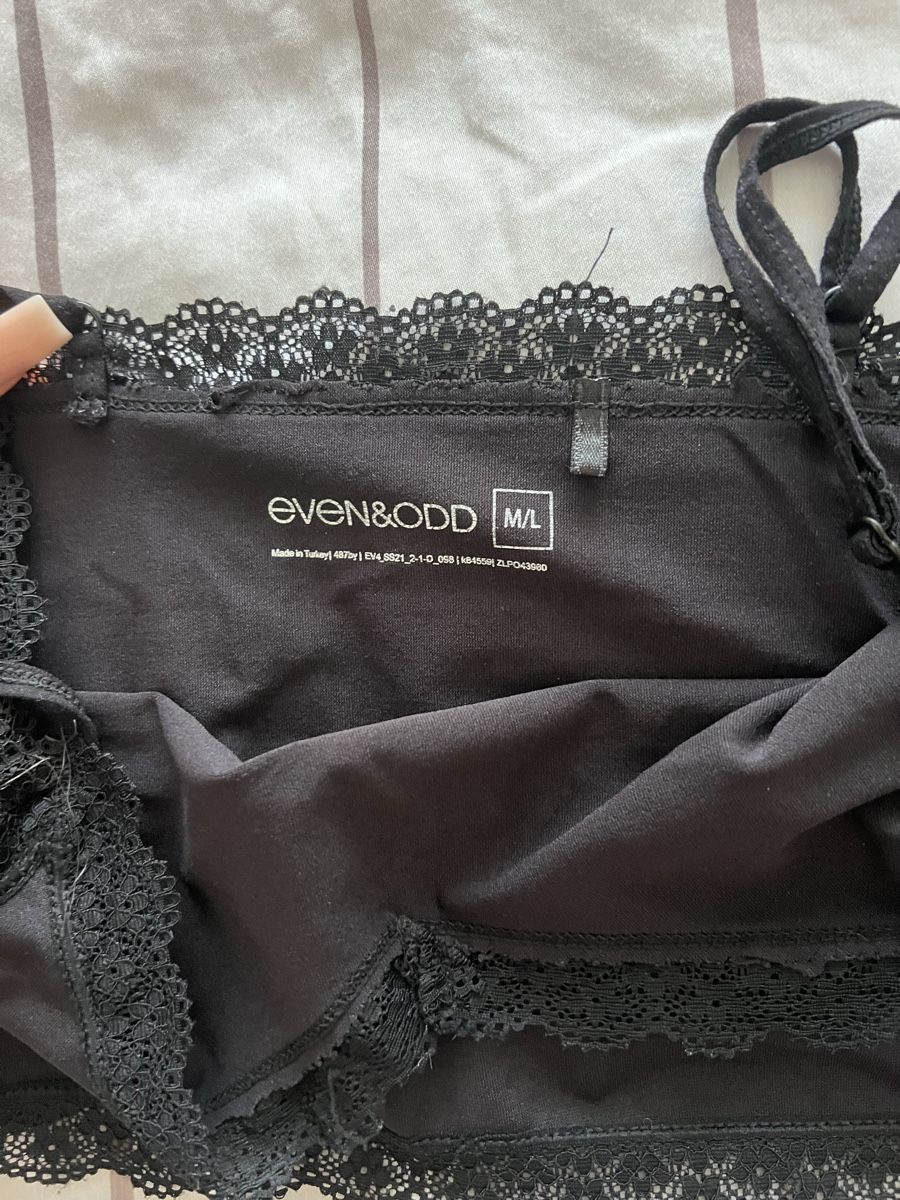 Tops: Damen Top schwarz mit Spitze M/L  – Gebraucht aus Wettingen von Jaaani 1
