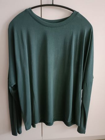 Monki Langarmshirt - Grösse S (dunkelgrün)