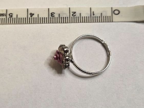 Anelli: Bague ajustable fleur rose strassée neuve – Nuovo (secondo la descrizione) da Territet venduto da Cenh 4