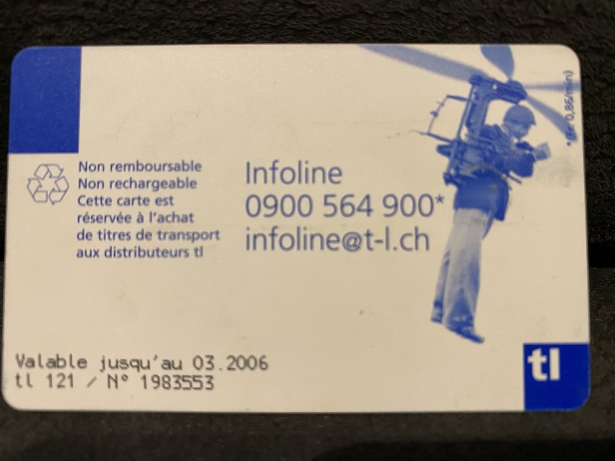 Schede telefoniche: Carte TL 121 – Usato da Lausanne venduto da babacard10 1