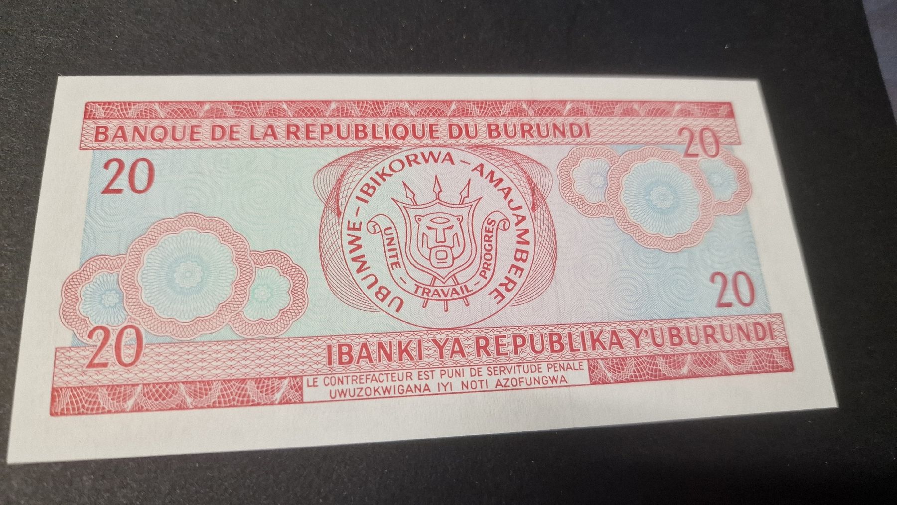 Banconote: Banknote Burundi 1997 NEU – Nuovo e nell'imballaggio originale da Herisau venduto da Antiques.AR 1