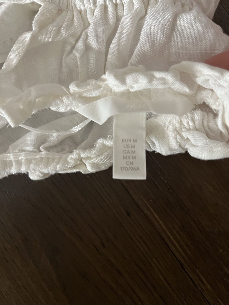 H&M Top: White Linen Blend Summer Crop Top Size M – Nuovo (secondo la descrizione) da Küsnacht ZH venduto da ya___ra 3