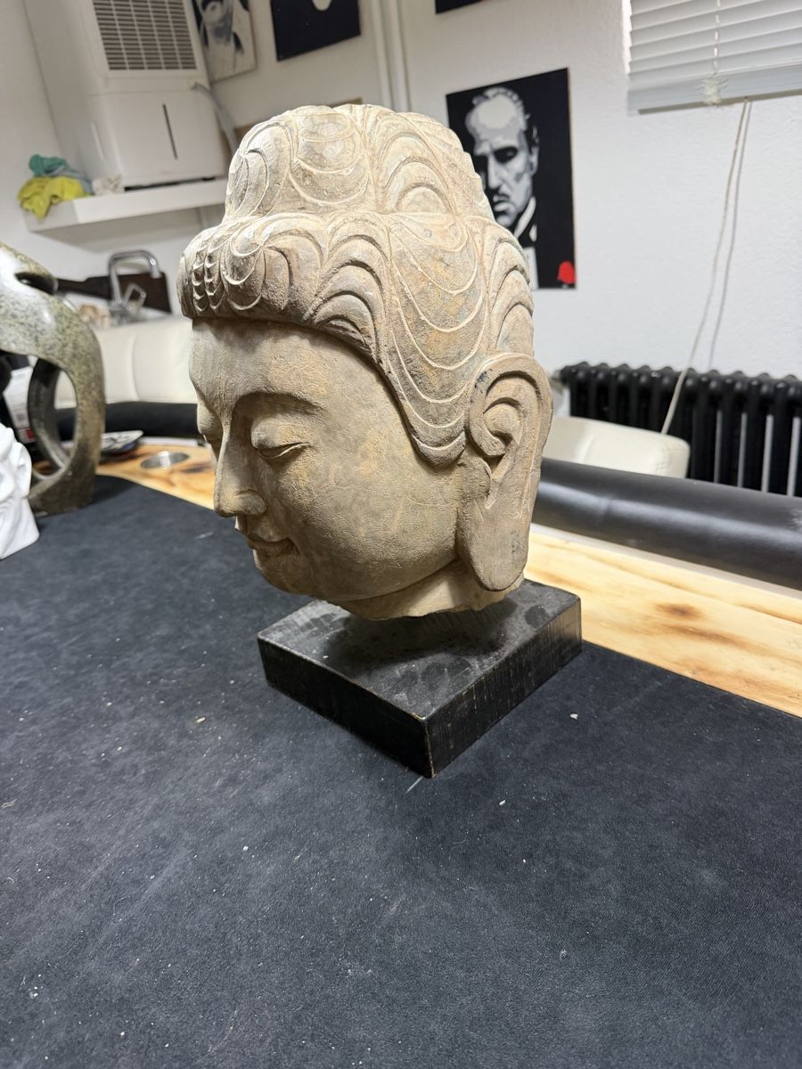 Sculture & Statue: Antiker Buddha Kopf China Stein – Usato da Wettingen venduto da NickInc 2