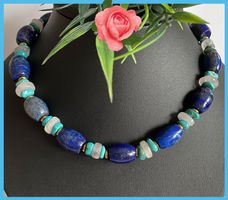 KETTE STEINKETTE EDELSTEINKETTE LAPISLAZULI LAPIS LAZULI