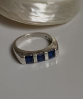 RING SILBER 925 MIT BLAUEN STEINEN