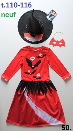 Costume sorcière / Hexe   t. 110 - 116      NEU!