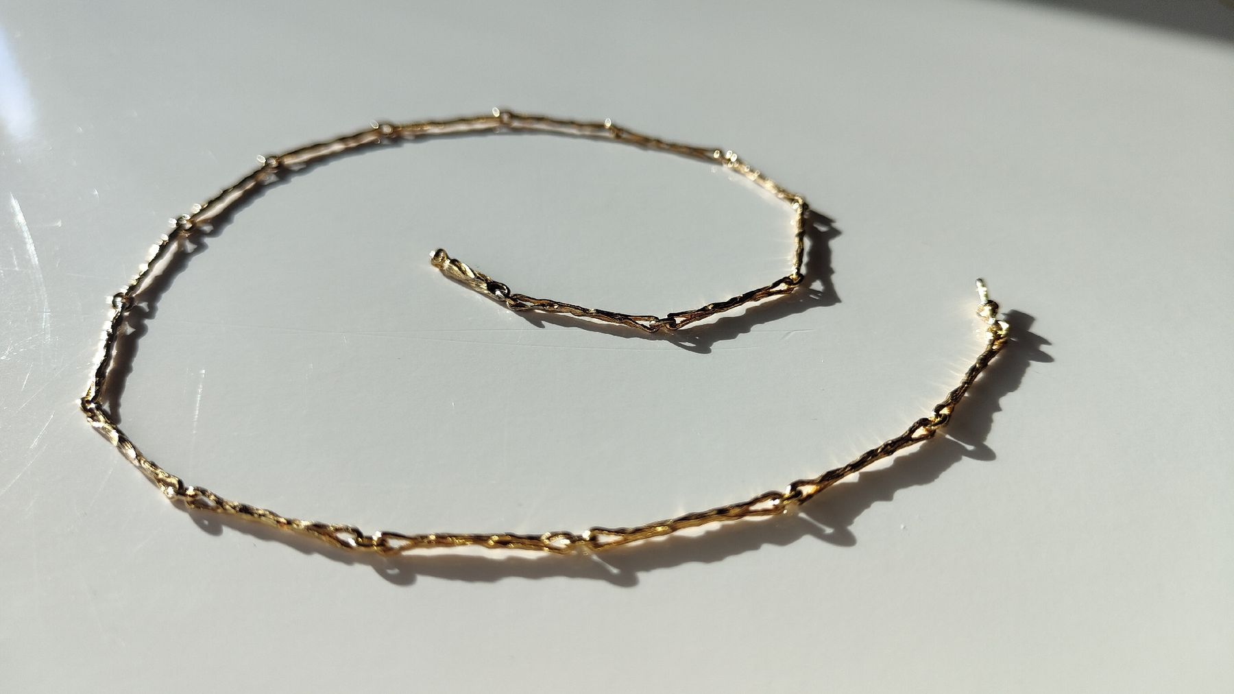 Gilbert Albert Catenine: Gilbert Albert collier  en argent 800 recouvert d'or – Usato da Dugny (Leytron) venduto da ami_96ph 2