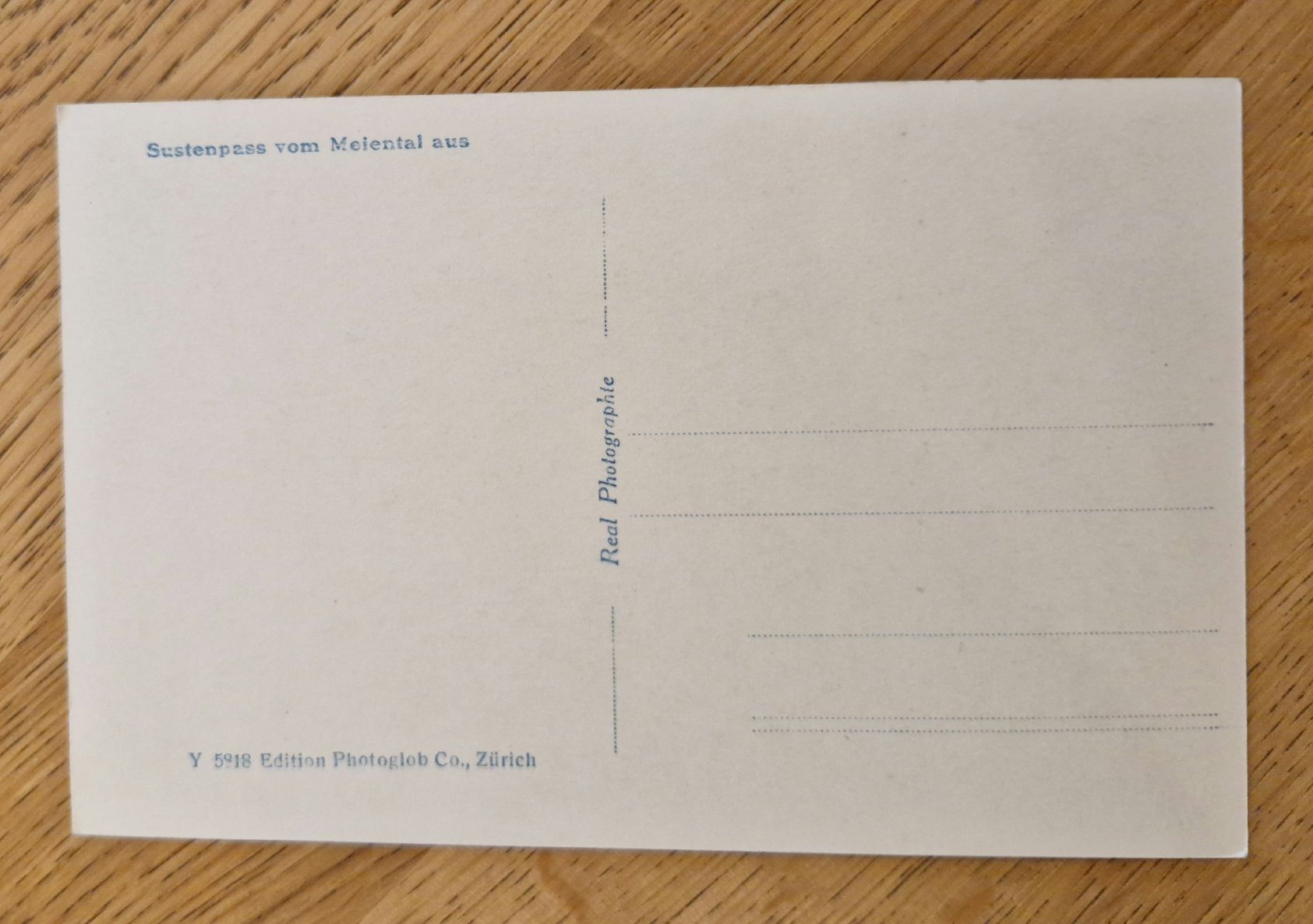 Cartoline postali: Sustenpass, Real Photographie – Usato da Ebikon venduto da Donar50 1