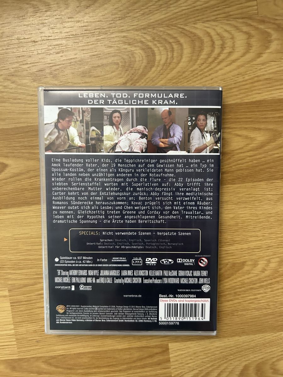 Tutti i DVDs: Emergency Room - Staffel 7 – Usato da Buchs ZH venduto da SegerLegende 1