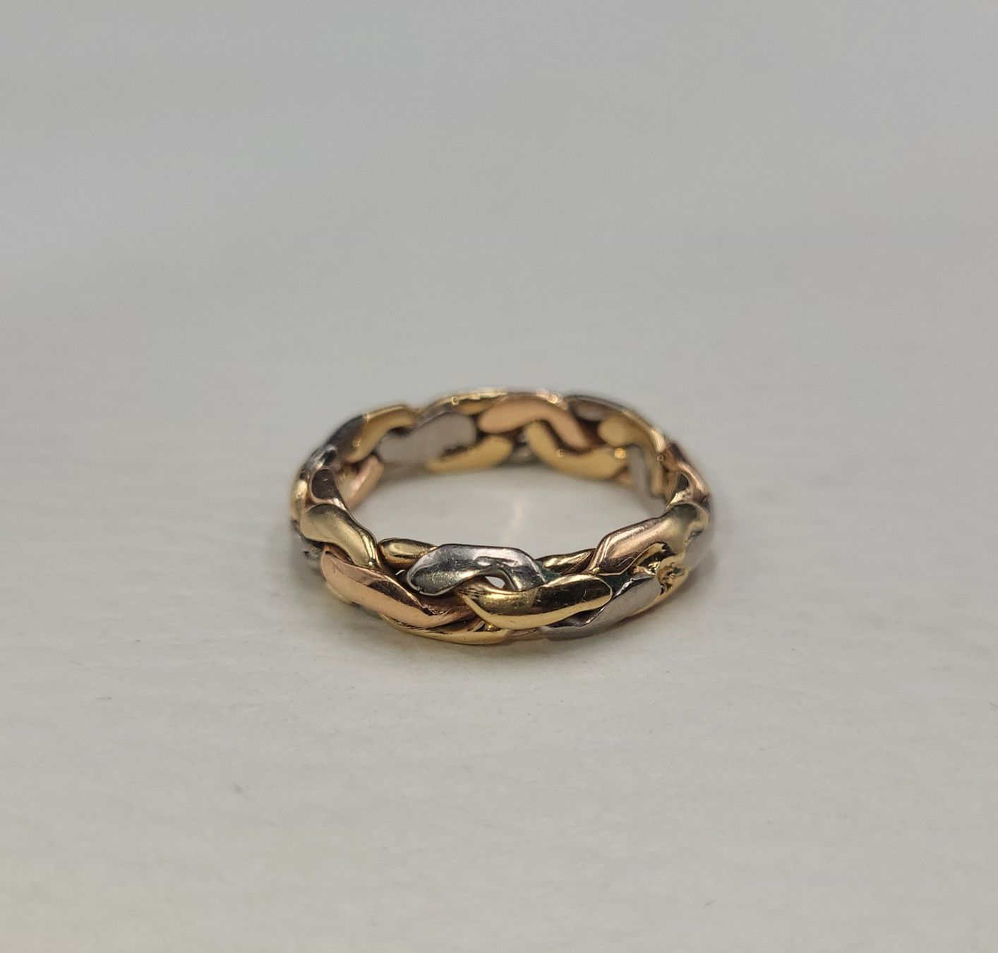 Anelli: Massiv 585 Gold Tricolour Ring – Usato da Wald ZH venduto da Dasilver 8