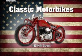 Blechschild USA MOTORBIKES-INDIAN SCOUT