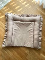 wickelauflage mit rüschen in beige aus baumwolle NEU