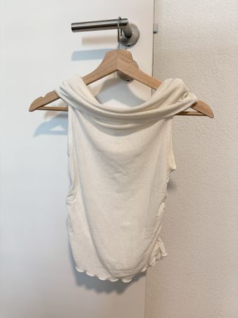 White shoulder blouse top - new
