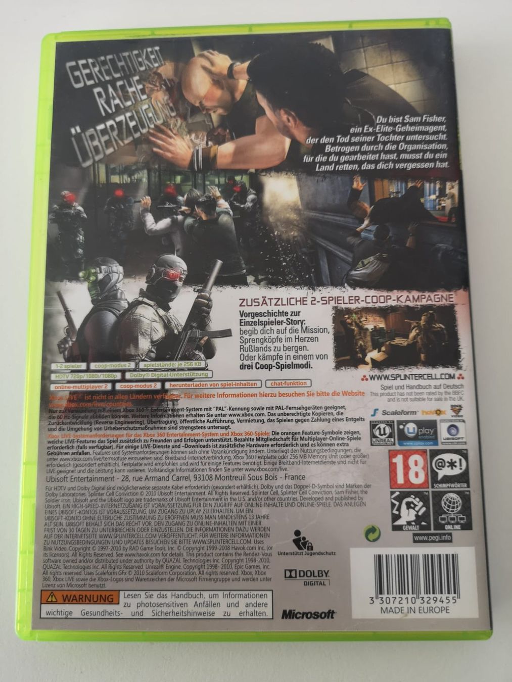 Giochi: Tom Clancy's Splinter Cell Conviction (XBOX 360) – Usato da Herisau venduto da Seyashop1 2