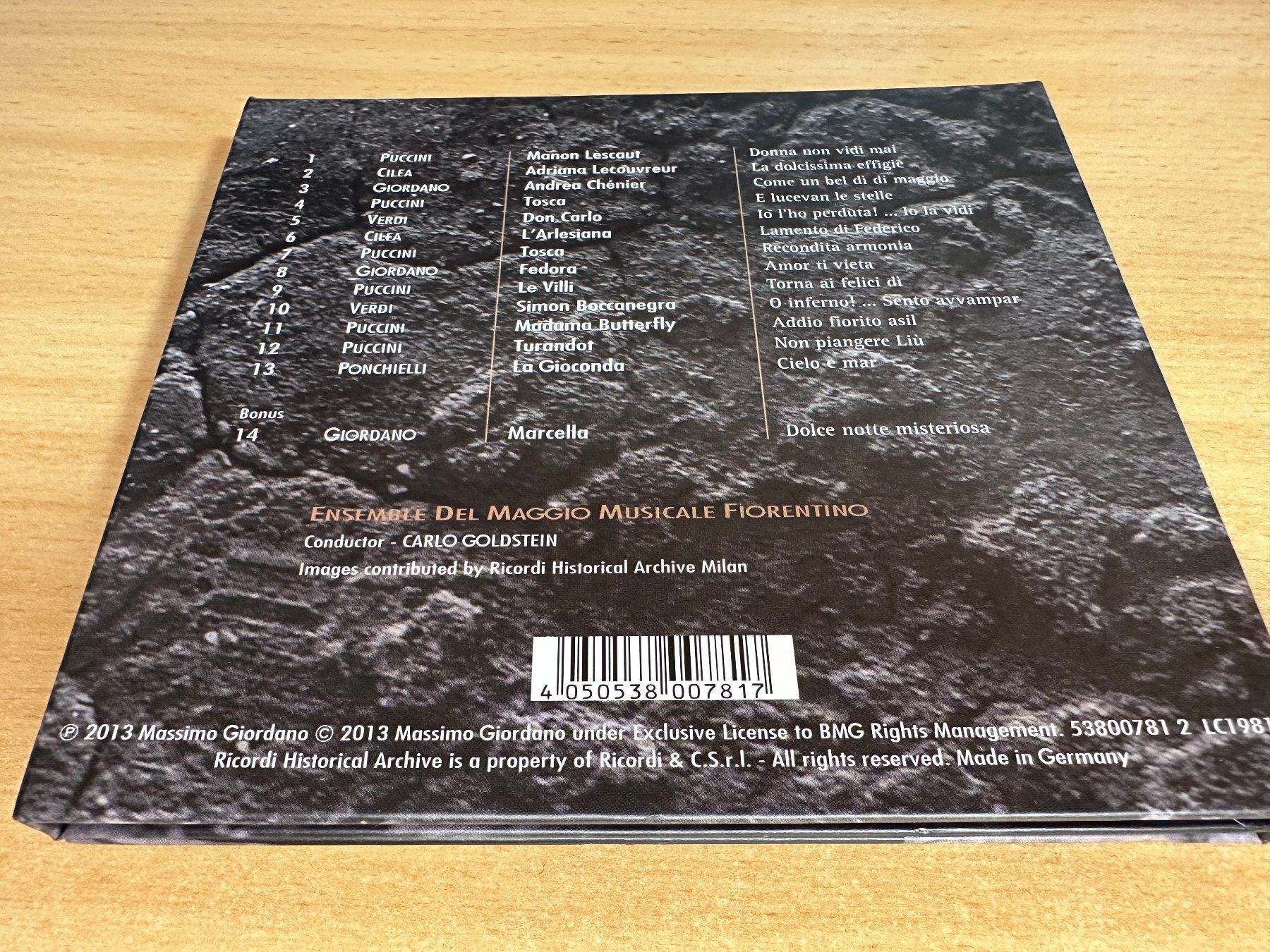 CD: Massimo Giordano – Amore E Tormento – Usato da Rikon im Tösstal venduto da Alpenmutz 1