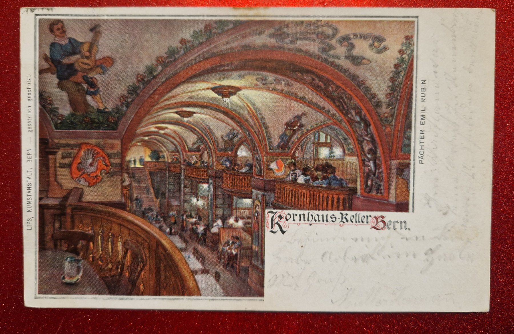 Cartoline postali: Kornhauskeller Bern, 1900 – Usato da Melchnau venduto da Fishel