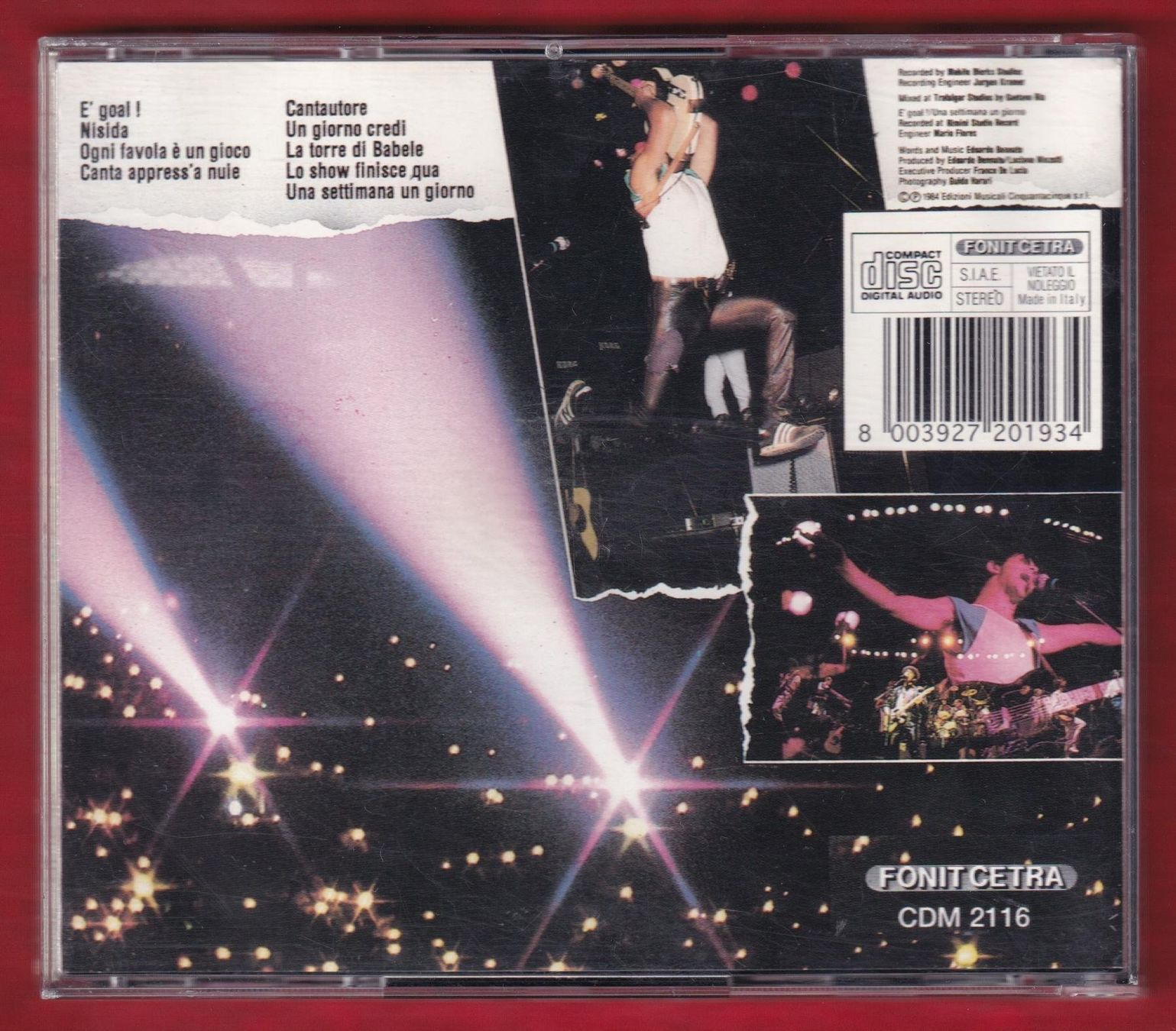 CDs: Edoardo Bennato Live! - È Goal! (CD) – Gebraucht aus Zürich von Pfluftl2000 1