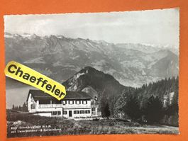 Ansichtskarte Rigi Scheidegg mit Gasthaus und Bergen 1650 M.
