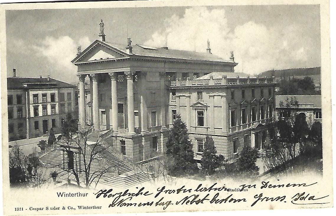Cartoline postali: Winterthur Stadthaus – Usato da Wetzikon ZH venduto da Brulu100