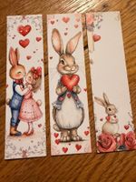 3x Lesezeichen-Buchzeichen- Hasenliebe