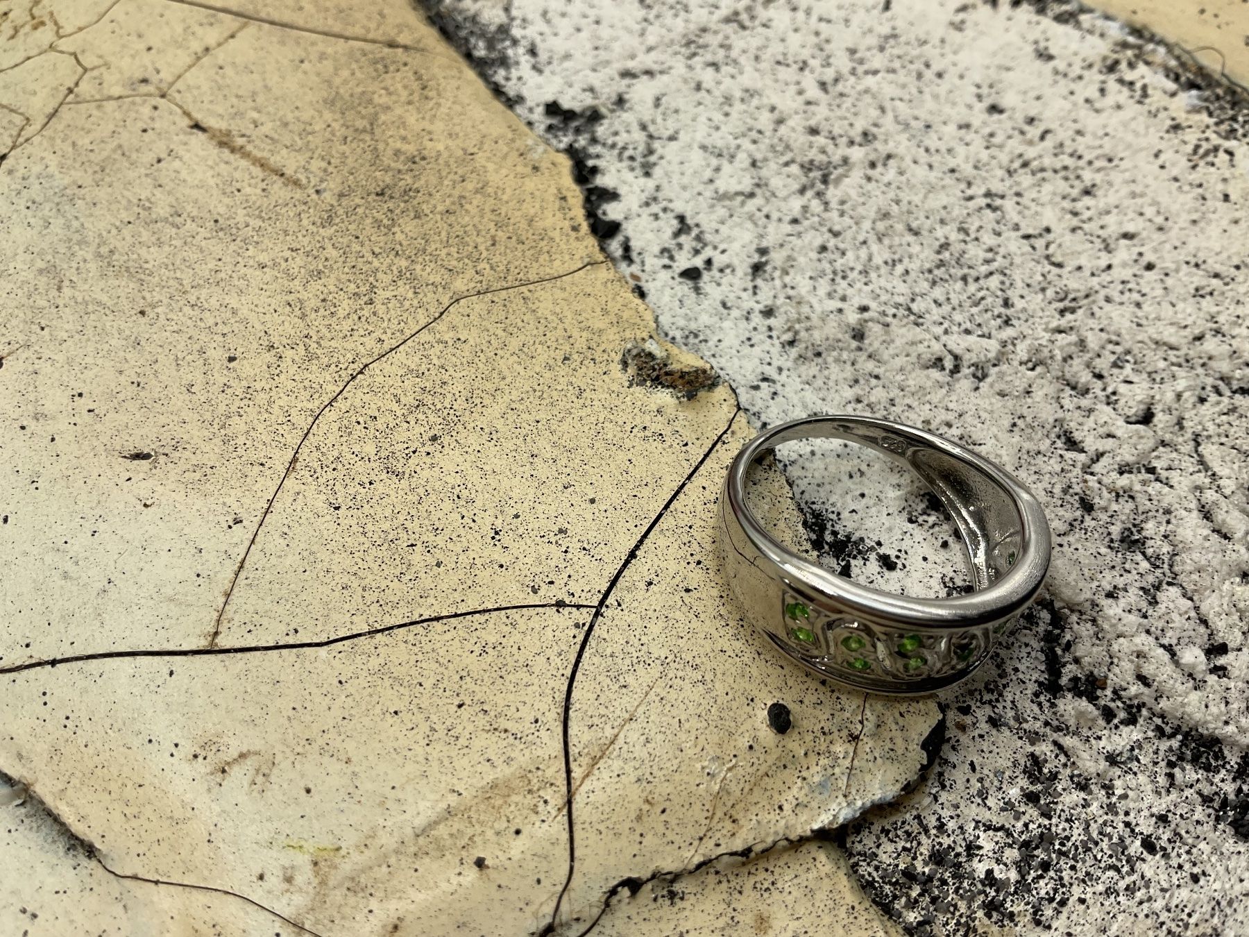 Anelli: Silberring mit Chrom Diopsid, Gr 55 – Nuovo (secondo la descrizione) da luzern venduto da Alpendorf1 2