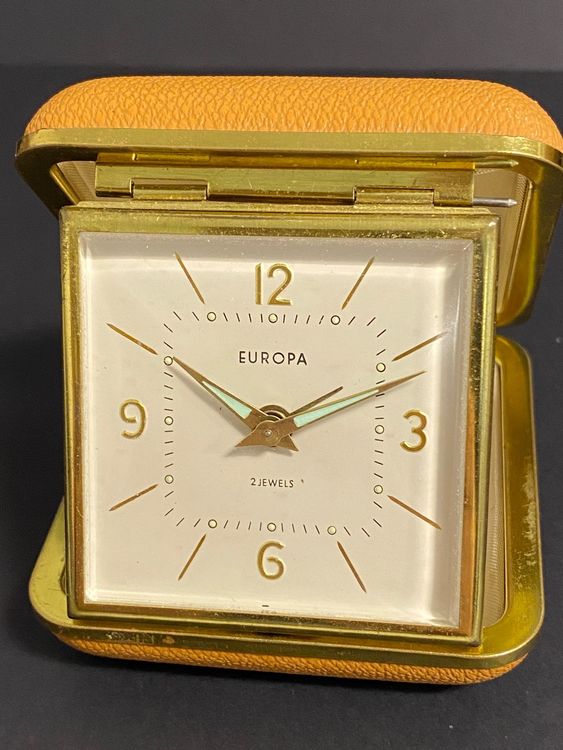 Réveil Vintage Europa à Mécanisme (Wind Up) – Laiton, Thème Baseball – Allemagne