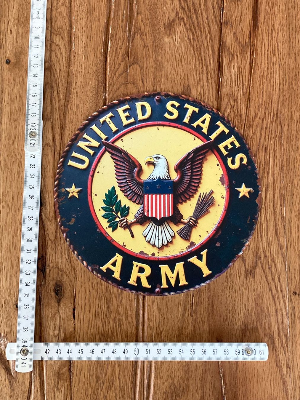US Army Uniformes: US Army Blechschild / 20 CM Durchmesser / neu!!! – Neuf avec emballage d'origine à Bremgarten AG par Eurotiz 1